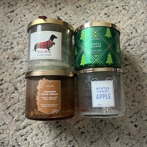 Empty Candle Jars - bath and body works, white barn, dog candle